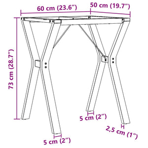 vidaXL Dining Table Legs Y-Frame 60x50x73 cm Cast Iron