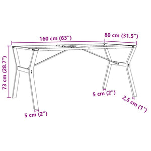 vidaXL Dining Table Legs Y-Frame 160x80x73 cm Cast Iron