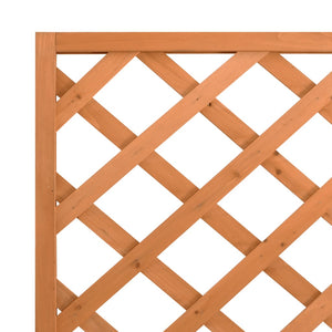 vidaXL Planter with Trellis Brown Solid Wood Fir