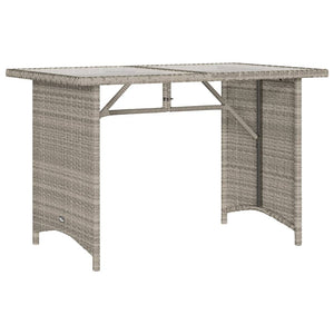 vidaXL 2 Piece Garden Dining Set with Cushions Light Grey Poly Rattan