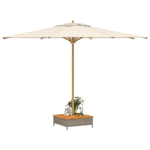 vidaXL Parasol Base Cover Grey 70x70x25 cm Poly Rattan and Acacia