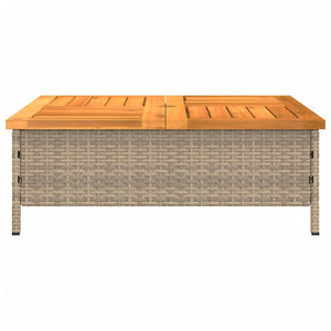 vidaXL Parasol Base Cover Beige 70x70x25 cm Poly Rattan and Acacia