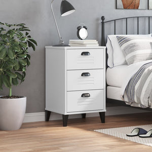 vidaXL Bedside Cabinet VIKEN White Engineered Wood