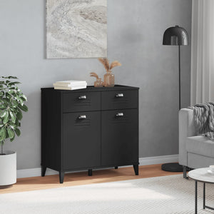 vidaXL Sideboard VIKEN Black 80x40x80 cm Engineered Wood