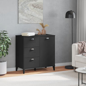 vidaXL Sideboard VIKEN Black 80x40x80 cm Engineered Wood