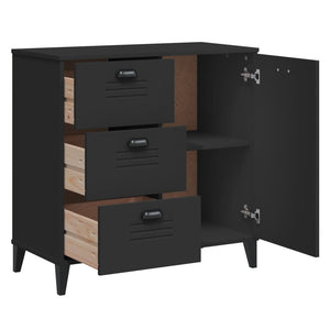 vidaXL Sideboard VIKEN Black 80x40x80 cm Engineered Wood