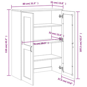 vidaXL Top for Highboard VIKEN White Engineered Wood