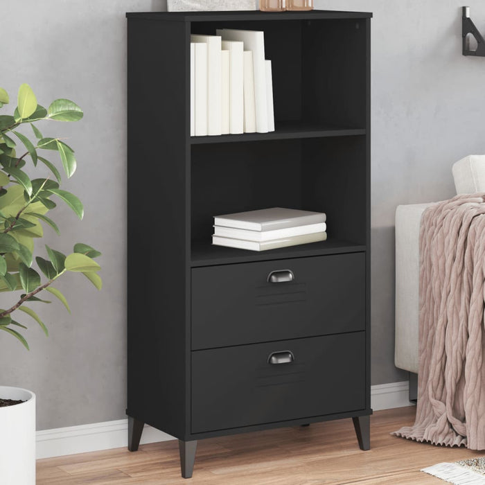 vidaXL Bookcase VIKEN Black 60x35x123 cm Engineered Wood