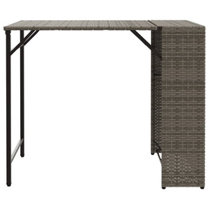 vidaXL 5 Piece Garden Dining Set Foldable Grey Poly Rattan