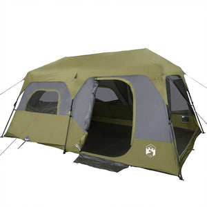 vidaXL Family Tent 9-Person Green Quick Release Waterproof