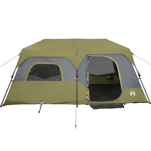 vidaXL Family Tent 9-Person Green Quick Release Waterproof