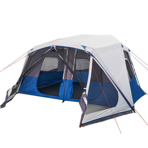 vidaXL Family Tent with LED 10-Person Light Blue Quick Release