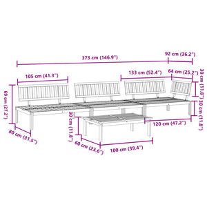 vidaXL 4 Piece Garden Pallet Sofa Set Solid Wood Acacia