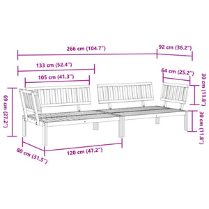 vidaXL Garden Pallet Corner Sofas 2 pcs Solid Wood Acacia