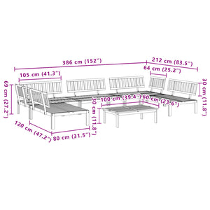 vidaXL 6 Piece Garden Pallet Sofa Set Solid Wood Acacia