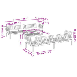 vidaXL 5 Piece Garden Pallet Sofa Set Solid Wood Acacia