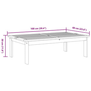 vidaXL Garden Table 100x60x30 cm Solid Wood Acacia