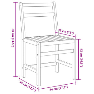 vidaXL 3 Piece Balcony Set Solid Wood Acacia