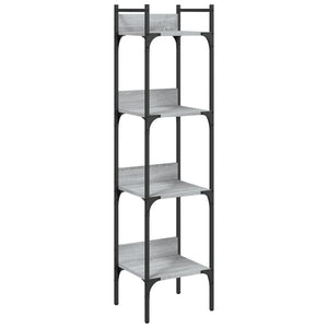 vidaXL Bookshelf 4-Tier Grey Sonoma 35x30x138.5 cm Engineered Wood