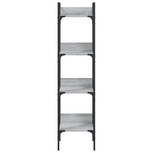 vidaXL Bookshelf 4-Tier Grey Sonoma 35x30x138.5 cm Engineered Wood