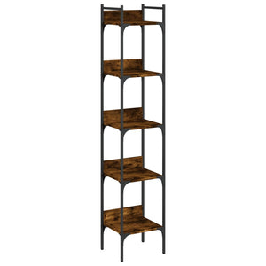 vidaXL Bookshelf 5-Tier Smoked Oak 35x30x174 cm Engineered Wood