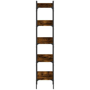 vidaXL Bookshelf 5-Tier Smoked Oak 35x30x174 cm Engineered Wood