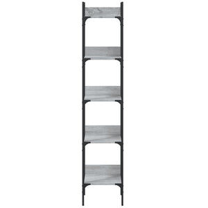 vidaXL Bookshelf 5-Tier Grey Sonoma 35x30x174 cm Engineered Wood