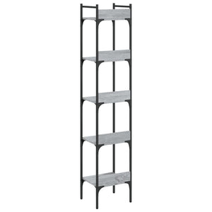 vidaXL Bookshelf 5-Tier Grey Sonoma 35x30x174 cm Engineered Wood