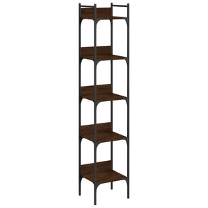 vidaXL Bookshelf 5-Tier Brown Oak 35x30x174 cm Engineered Wood