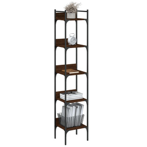 vidaXL Bookshelf 5-Tier Brown Oak 35x30x174 cm Engineered Wood