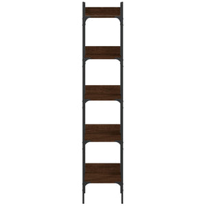 vidaXL Bookshelf 5-Tier Brown Oak 35x30x174 cm Engineered Wood