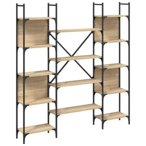 vidaXL Bookshelf Sonoma Oak 155.5x24x166.5 cm Engineered Wood