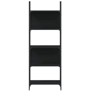 vidaXL Bookshelf 5-Tier Black 60.5x24x166.5 cm Engineered Wood