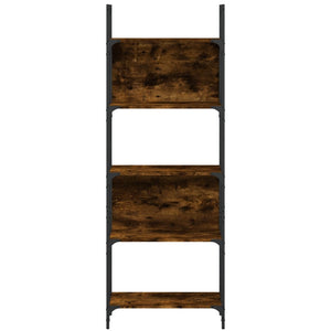 vidaXL Bookshelf 5-Tier Smoked Oak 60.5x24x166.5 cm Engineered Wood