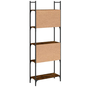 vidaXL Bookshelf 5-Tier Smoked Oak 60.5x24x166.5 cm Engineered Wood