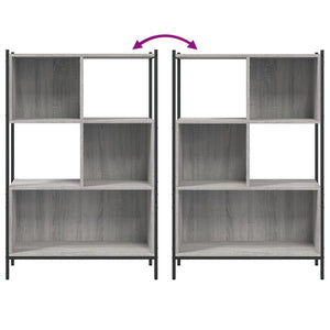 vidaXL Bookcase Grey Sonoma 72x28x109 cm Engineered Wood