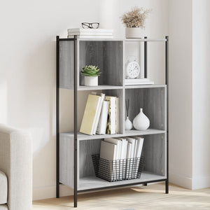 vidaXL Bookcase Grey Sonoma 72x28x109 cm Engineered Wood