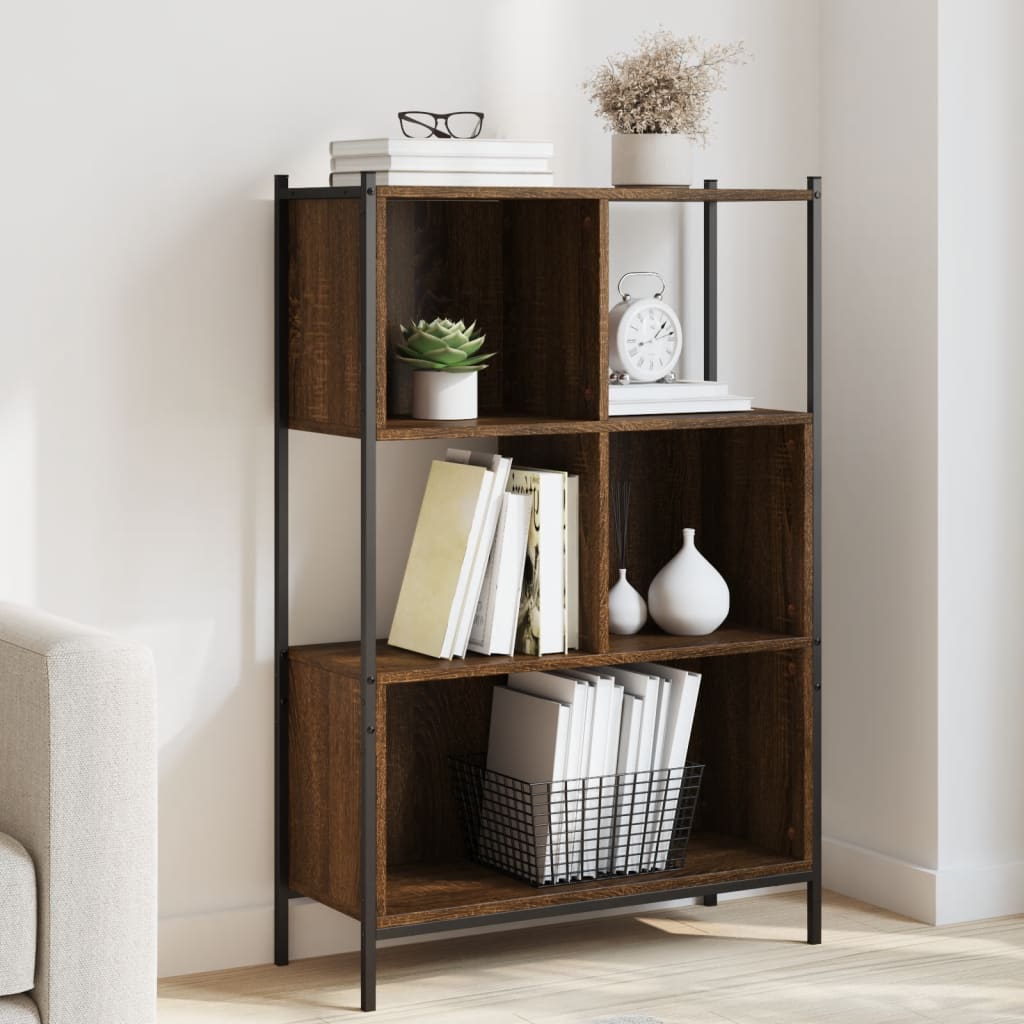 vidaXL Bookcase Brown Oak 72x28x109 cm Engineered Wood