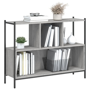 vidaXL Bookcase Grey Sonoma 102x28x77.5 cm Engineered Wood