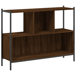 vidaXL Bookcase Brown Oak 102x28x77.5 cm Engineered Wood