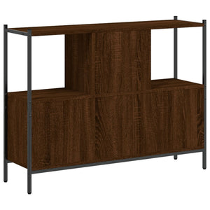 vidaXL Bookcase Brown Oak 102x28x77.5 cm Engineered Wood