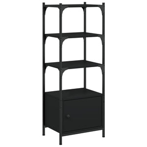 vidaXL Bookcase 3-Tier Black 41x30x109.5 cm Engineered Wood