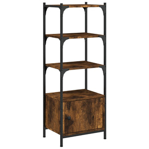 vidaXL Bookcase 3-Tier Smoked Oak 41x30x109.5 cm Engineered Wood