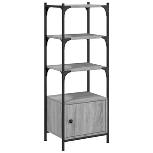 vidaXL Bookcase 3-Tier Grey Sonoma 41x30x109.5 cm Engineered Wood