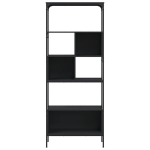 vidaXL Bookcase 5-Tier Black 76x33x188.5 cm Engineered Wood