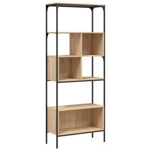 vidaXL Bookcase 5-Tier Sonoma Oak 76x33x188.5 cm Engineered Wood