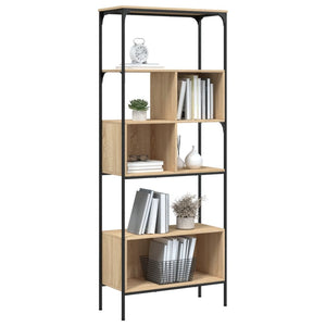 vidaXL Bookcase 5-Tier Sonoma Oak 76x33x188.5 cm Engineered Wood