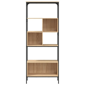 vidaXL Bookcase 5-Tier Sonoma Oak 76x33x188.5 cm Engineered Wood