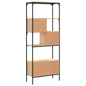 vidaXL Bookcase 5-Tier Sonoma Oak 76x33x188.5 cm Engineered Wood