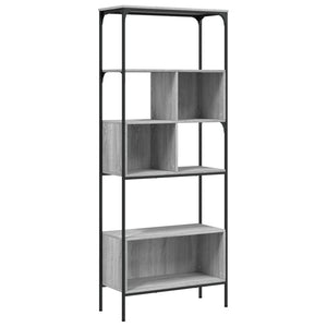 vidaXL Bookcase 5-Tier Grey Sonoma 76x33x188.5 cm Engineered Wood